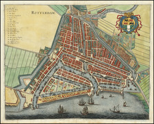 Netherlands Map By Matthaus Merian