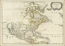 Midwest, North America and California as an Island Map By Nicolas Sanson