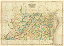 Maryland, Delaware and Virginia Map By Henry Schenk Tanner