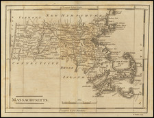 Massachusetts Map By Mathew Carey