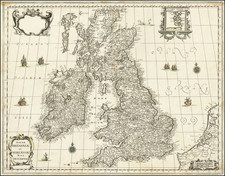 [Rare Proof State]  Magnae Britanniae et Hiberniae Nova Descriptio