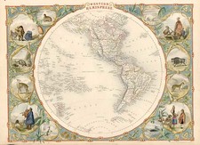 World, World, Western Hemisphere, South America and America Map By John Tallis