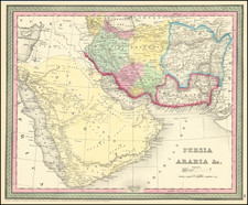 Middle East, Arabian Peninsula and Persia & Iraq Map By Thomas, Cowperthwait & Co.