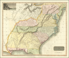 Mid-Atlantic, South, Kentucky, Tennessee, Southeast, Virginia, Georgia, North Carolina, South Carolina and Midwest Map By John Thomson