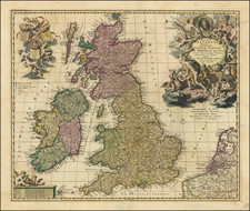 British Isles Map By Claes Janszoon Visscher