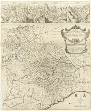 Switzerland, Northern Italy and Sud et Alpes Française Map By Melchior Tavernier