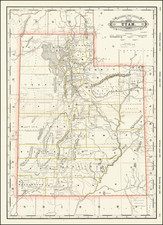 Utah and Utah Map By George F. Cram