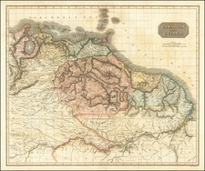 Guianas & Suriname and Venezuela Map By John Thomson