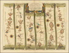 British Isles, British Counties and Wales Map By John Ogilby