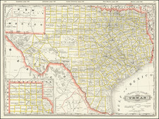 Texas Map By George F. Cram