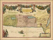 Holy Land Map By Henricus Hondius