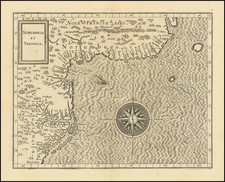 New England and Mid-Atlantic Map By Cornelis van Wytfliet