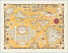 A Pictorial Map Of the Hawaiian Islands The United States Fiftieth State . . .  By Ernest Dudley Chase