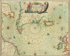 Polar Maps, Atlantic Ocean, Iceland and Eastern Canada Map By Johannes van Loon