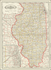 Illinois Map By George F. Cram