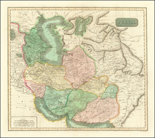 Central Asia & Caucasus, Middle East and Persia & Iraq Map By John Thomson