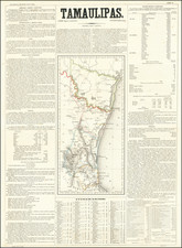 Texas and Mexico Map By Antonio Garcia y Cubas