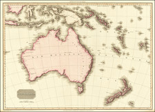 Australia and New Zealand Map By John Pinkerton