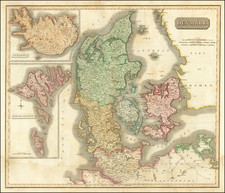 Iceland and Denmark Map By John Thomson