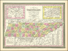 Tennessee Map By Thomas, Cowperthwait & Co.