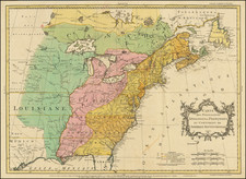 United States, North America and Canada Map By Jean Palairet