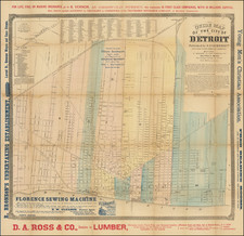 Michigan Map By Silas Farmer & Co.