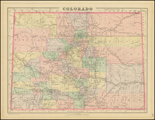 Oklahoma & Indian Territory, Colorado and Colorado Map By Samuel Augustus Mitchell Jr.