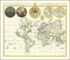 World and California as an Island Map By Johannes Covens  &  Cornelis Mortier