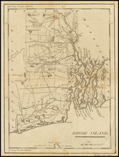 Rhode Island Map By Mathew Carey