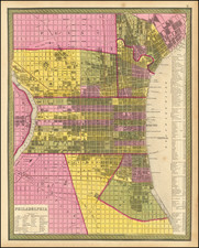 Philadelphia Map By Samuel Augustus Mitchell