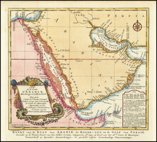 Carte de la Coste D'Arabie, Mer Rouge et Golfe de Perse . . . 1740    By J.V. Schley