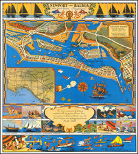 Pictorial Maps, California and Other California Cities Map By Claude Putnam