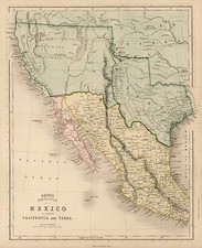 Texas, Southwest, Rocky Mountains and California Map By John Betts