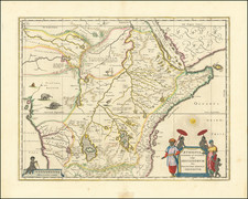 East Africa and West Africa Map By Willem Janszoon Blaeu