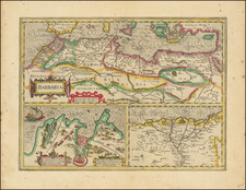 Barbaria [with] Cartaginis sive potius Tunetani celeberrimi Sinus nec non fortalitij . . . [with] [Untitled map of Egypt] By Jodocus Hondius