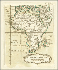 Africa Map By Jacques Nicolas Bellin