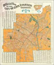 Los Angeles Map By Mutual Label & Lithographic Co.