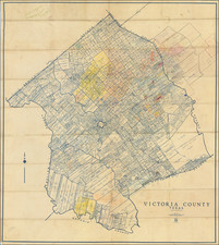 Texas Map By Alling Blue Print Company