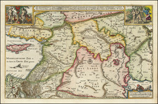 Cyprus, Middle East and Holy Land Map By Claes Janszoon Visscher