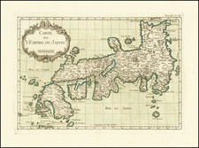 Japan Map By Jacques Nicolas Bellin