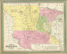 Minnesota, North Dakota and South Dakota Map By Cowperthwait, Desilver & Butler