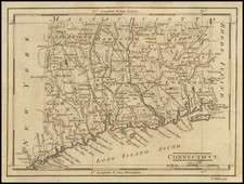 Connecticut Map By Mathew Carey