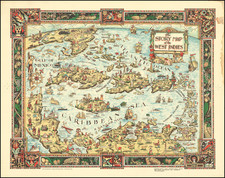 Florida, Southeast, Caribbean and Pictorial Maps Map By Colortext Publications Inc.