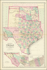Texas and Oklahoma & Indian Territory Map By O.W. Gray