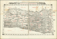 Middle East, Egypt and North Africa Map By Bernardus Sylvanus