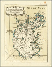 Iceland Map By Jacques Nicolas Bellin