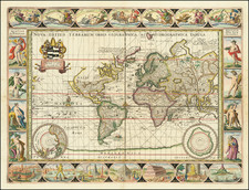 Nova Totius Terrarum Orbis Geographica Ac Hydrographica Tabula -- To the Right Reverend Father …. by divine permission Ld. Bishop of Oxon. This Mapp is humbly Dedicated… By Moses Pitt