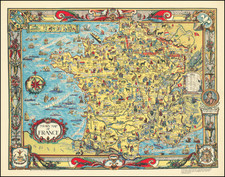 France and Pictorial Maps Map By Colortext Publications Inc.