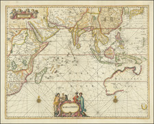 Indian Ocean, China, Japan, Korea, India, Southeast Asia, Philippines, Other Islands, Central Asia & Caucasus, Middle East, West Africa and Australia Map By Jan Jansson