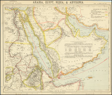 Middle East and Arabian Peninsula Map By Letts, Son & Co. Limited